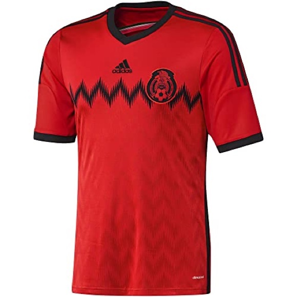 red black soccer jersey